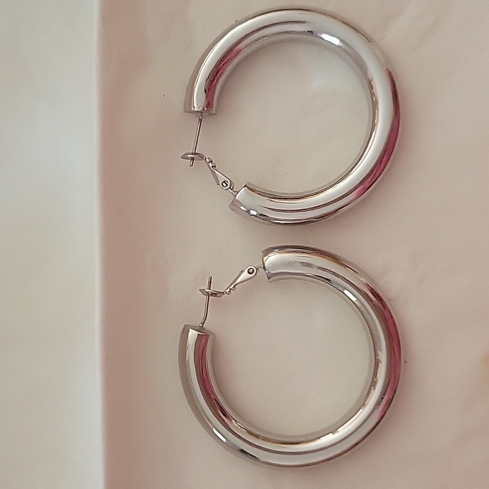 Express Thick Hoop Earrings